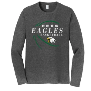 FFCS 2025 Eagles Basketball Dark Grey Long Sleeve T-Shirt