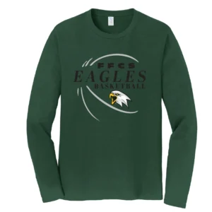 FFCS 2025 Eagles Basketball Green Long Sleeve T-Shirt