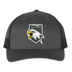 FFCS Eagle Charcoal Black Richardson Five-Panel Trucker Cap